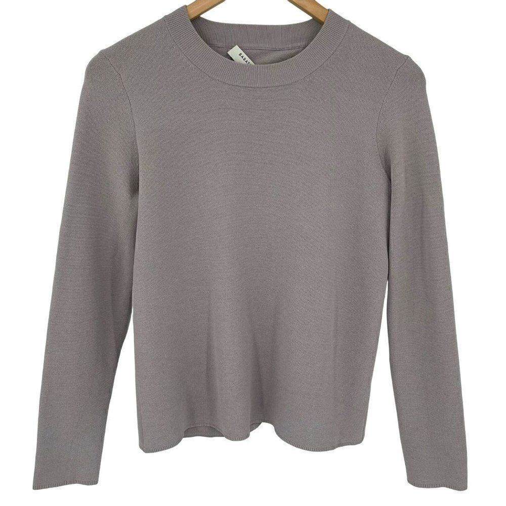 Babaton MacMurray Lilac Fog Kite Back Long Sleeve Crewneck Sweater Women Small